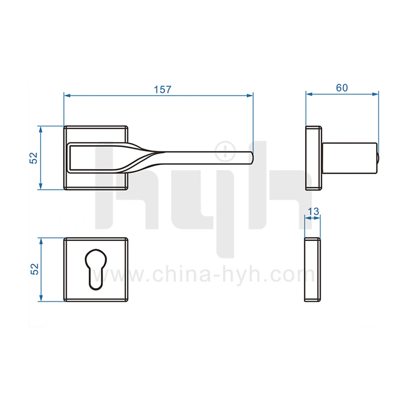 Modern luxury Europe Hotel Bathroom Door Lock